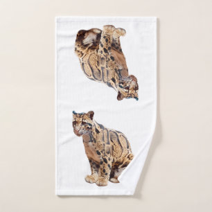 bewolkte luipaard foto jungle grote kat dier handdoek