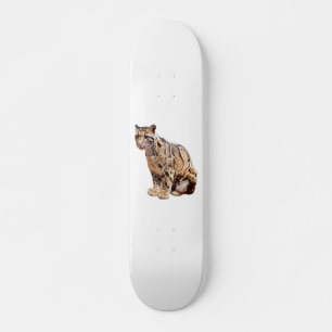 bewolkte luipaard foto jungle grote kat dier persoonlijk skateboard