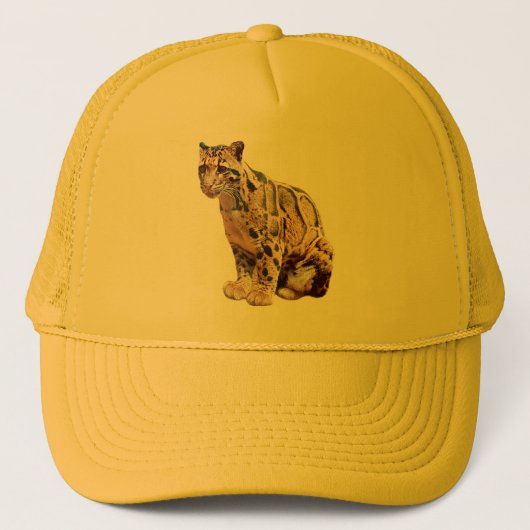 bewolkte luipaard foto jungle grote kat dier trucker pet (Voorkant)