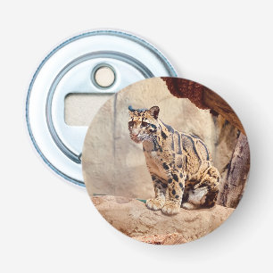 bewolkte luipaard foto natuur natuurleven exotisch button flesopener
