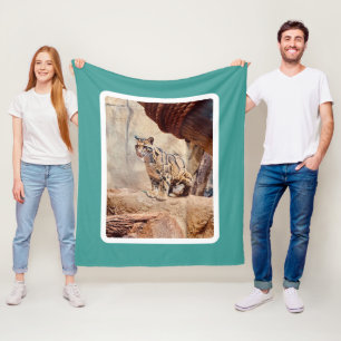bewolkte luipaard foto natuur natuurleven exotisch fleece deken