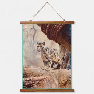 bewolkte luipaard foto natuur natuurleven exotisch hangend wandkleed