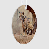 bewolkte luipaard foto natuur ornament (voorkant)