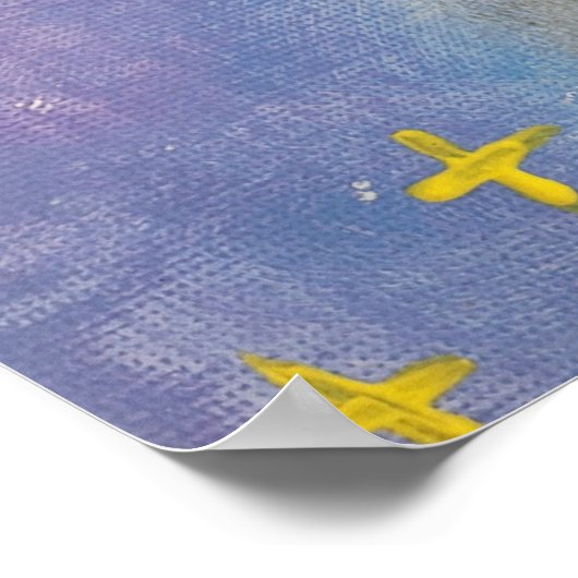 bewolkte nachten poster (Hoek)