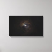 Bewolkte Nachtmaan Canvas Afdruk (Voorkant)
