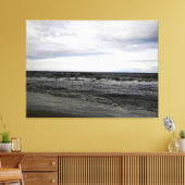 Bewolkte Oceaankust Canvas Afdruk (Insitu (Woonkamer))