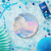 Bewolkte Pastelkleurige Lucht 1 Papieren Bordje (Feest)