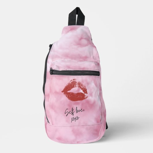 Bewolkte Roze Sling Bag (Voorkant)