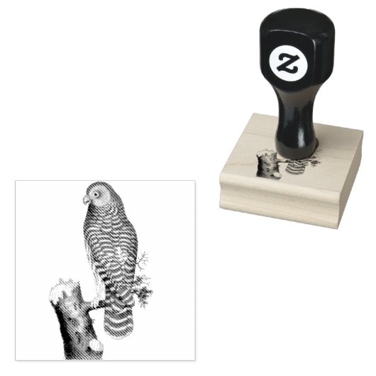 Bewolkte Uil op tak  Illustratie Rubberstempel (Gestempeld)