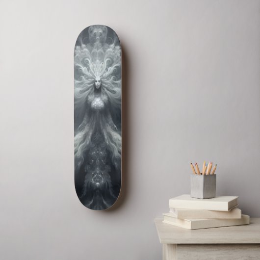 Bewolkte Verschijning Skateboard (Muurkunst)