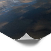 Bewolkte Weerspiegeling  Poster (Hoek)