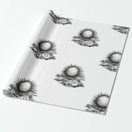 Bewolkte Zon Cadeaupapier