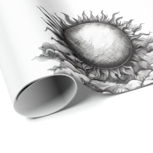 Bewolkte Zon Cadeaupapier