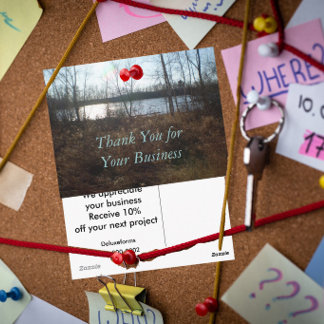 Bewolkte Zonsondergang Bedankt voor uw Zakelijke T Briefkaart