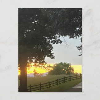 Bewolkte Zonsondergang in de Middag Briefkaart
