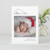 Bewonder de eerste kerstfoto van de religieuze Bab Feestdagenkaart (Staand voorkant)