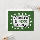 Bewonder een boom vandaag Wenskaart Kaart (Voorkant / Achterkant in situ)