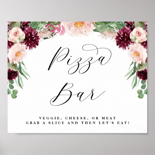 Bewonder het bord met de bloemenzaak Buffet Bruilo Poster (Voorkant)