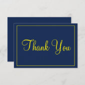 Bewonderenswaardig Dank U Blauw en Geel Bedankkaart (Voorkant / Achterkant)