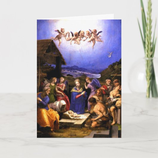 Bewondering van de Herders - Bronzino - het Feestdagen Kaart (Voorkant)