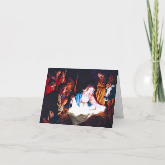 Bewondering van de Herders Feestdagen Kaart (Voorkant)