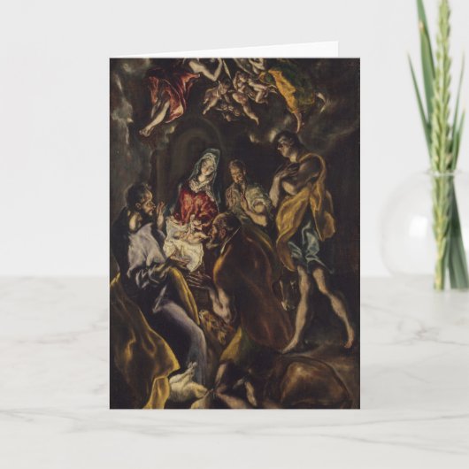 Bewondering van de Herders Feestdagen Kaart (Voorkant)