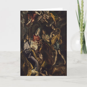 Bewondering van de Herders Feestdagen Kaart