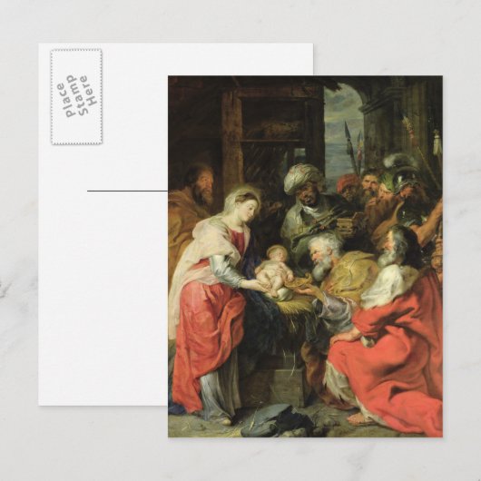 Bewondering van Magi, 1626-29 Briefkaart (Voorkant / Achterkant)