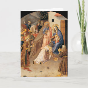 Bewondering van Magi door Fra Angelico 1423 Feestdagen Kaart