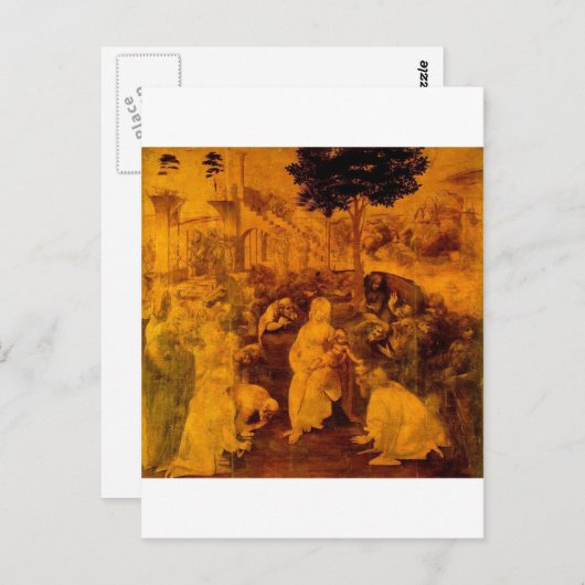 Bewondering van Magi door Leonardo da Vinci Briefkaart (Voorkant / Achterkant)