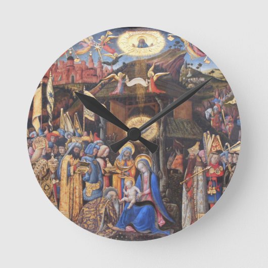 Bewondering van Magi Ronde Klok (Voorkant)