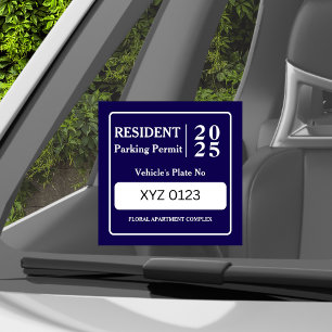 Bewoner Werknemer Parkeervergunning Voertuigdeur Raamsticker