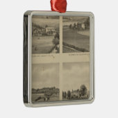 Bewoners van Augusta County Metalen Ornament (Rechts)