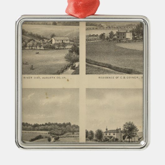 Bewoners van Augusta County Metalen Ornament (Voorkant)