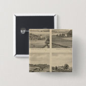 Bewoners van Augusta County Vierkante Button 5,1 Cm (Voorkant /achterkant)