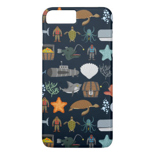 Bewoners van de Oceaan Patroon 1 iPhone 8/7 Plus Hoesje