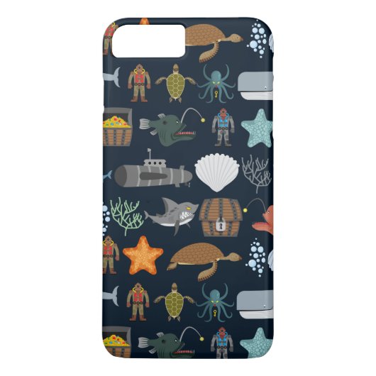 Bewoners van de Oceaan Patroon 1 Case-Mate iPhone Case (Achterkant)
