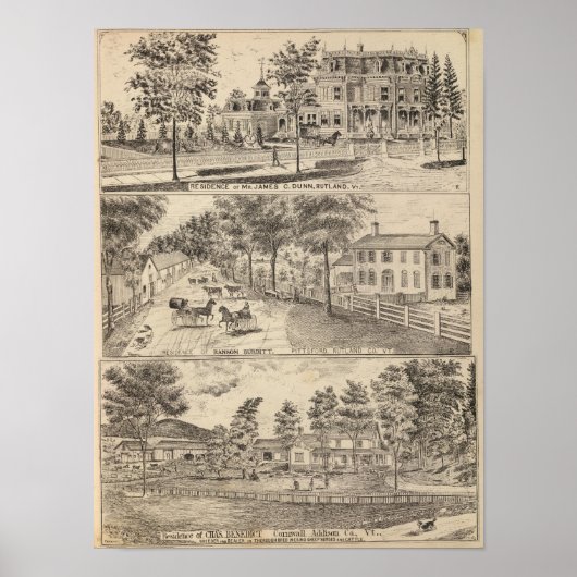 Bewoners van Dunn, Burditt en Benedict in Rutland Poster (Voorkant)