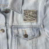 Bewoners van hensley, bonen vierkante button 5,1 cm (In situ)