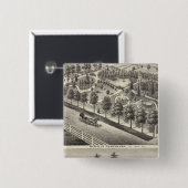 Bewoners van hensley, bonen vierkante button 5,1 cm (Voorkant /achterkant)