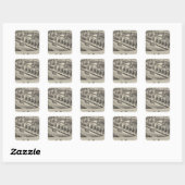 Bewoners van hensley, bonen vierkante sticker (Vel)