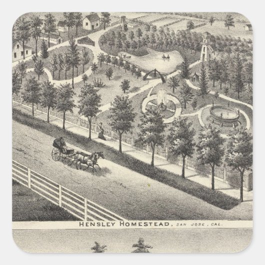 Bewoners van hensley, bonen vierkante sticker (Voorkant)