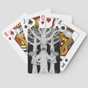 Bewoners van het duivelse hout Weird Horror Art Pokerkaarten