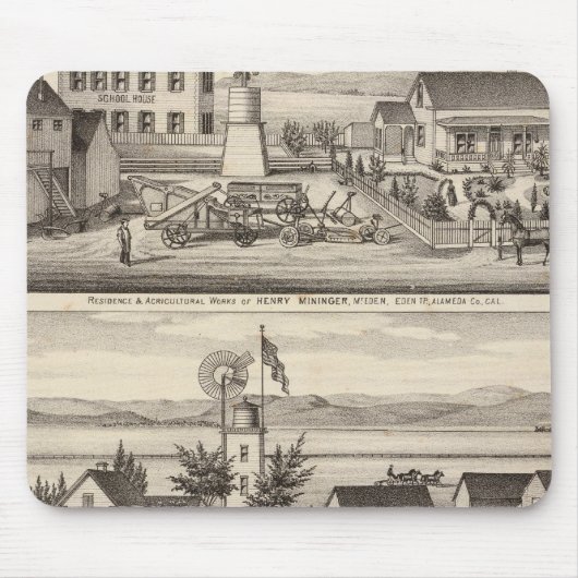 Bewoners van Mininger, Dennis en Hauschildt Muismat (Voorkant)