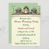 Bewoonbaar te bewerken schoorsteenmantel housewarm kaart (Voorkant / Achterkant)