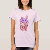Bewrow Kawaii Monster with Rainbow Bubble Tea T-shirt (Voorkant)