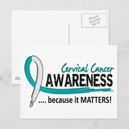 Bewust 2 baarmoederhalskanker briefkaart (Voorkant / Achterkant)