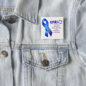 Bewust Month Ribbon Badge Vierkante Button 5,1 Cm (In situ)