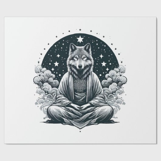 Bewuste Wolf Cadeaupapier (Vlak)