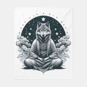Bewuste Wolf Fleece Deken (Voorkant)